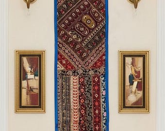 Patchwork Embroidered Table Runner & Wall Hanging (12x72inches)