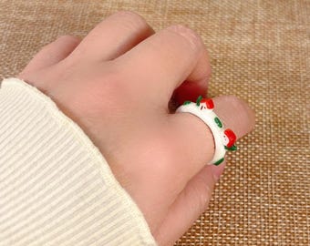 Handmade Mini House Ring • Polymer Clay • Adjustable Maison Ring • original design • Whimsical Ring • cottagecore jewelry
