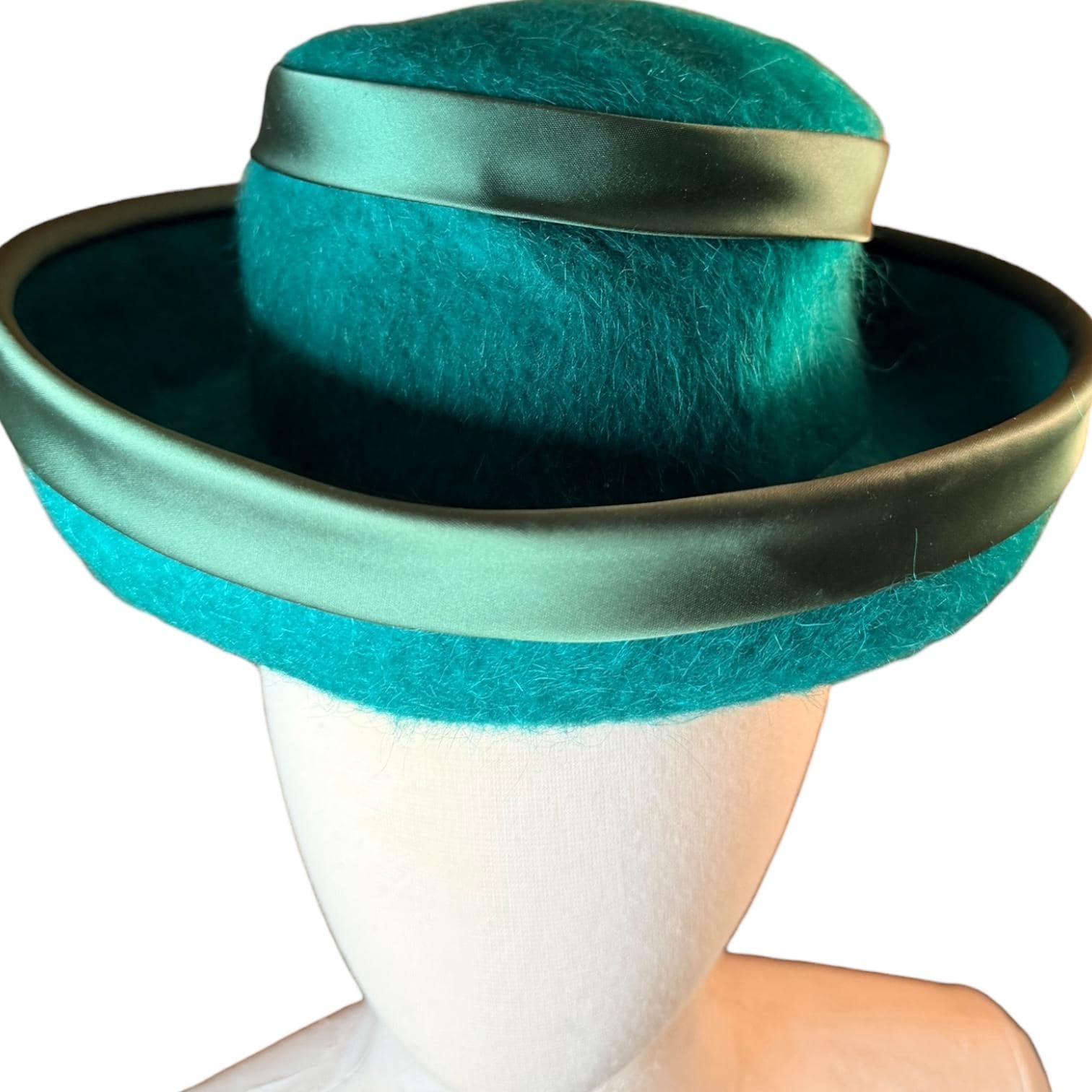 vintage 1950s 1960s Dorothy Serf hat turquoise pillbox retro rockabilly Turquoise 1950s Hat - Etsy main image 3