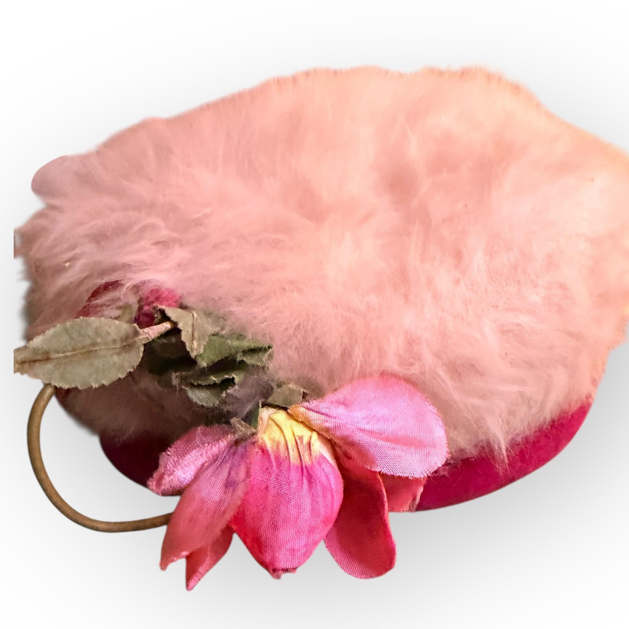 Vintage 1950s Royal Blue Peachbloom Velour Tilt Hat image 5