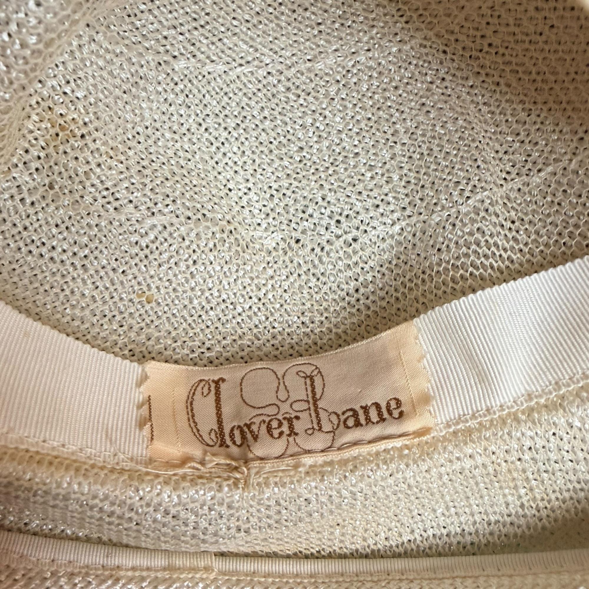 1950s Ivory Straw Cloche with Sculpted Velvet Bow – Midcentury Elegance image 8