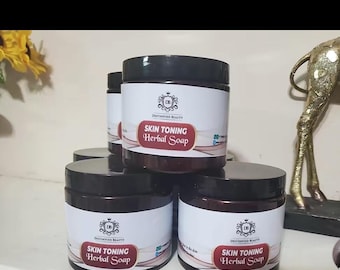 Pasta de jabón negro africano Bright Glow – Manteca de karité, miel y cúrcuma