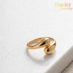Duo Dome Ring, Chunky Gold Ring, Minimalist Ring, Stacking Ring, Gift for Her