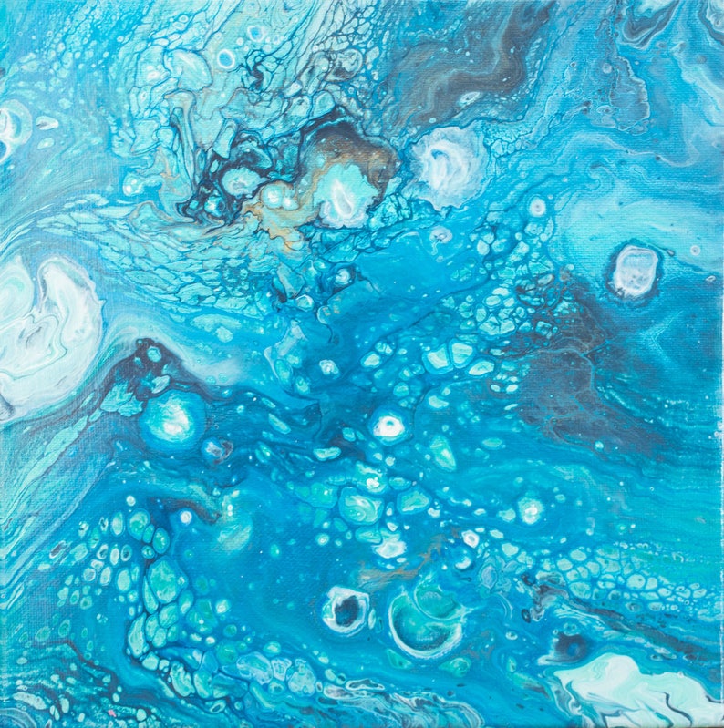 Blue Abstract Art Blue Abstract Painting Acrylic Painting Etsy