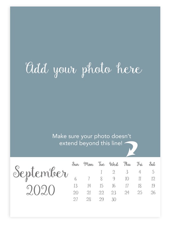 2020 Desk Calendar Template Instant Download Customizable Etsy