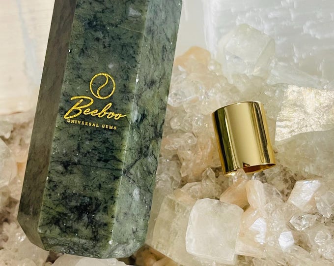 Jade Natural Crystal Perfume Bottle | Fillable Oil Bottle | Fillable Oil Container | Perfume Container