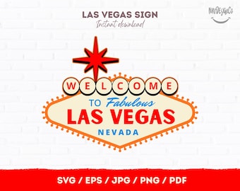 Welcome to Fabulous Las Vegas Sign SVG | Classic Vegas Sign Design | Printable Cut File | Instant Download