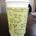 Fabric Coffee Cozy / Coffee Sleeve - 12,16,20 Ounce Coffee Cup/ gift under 10 dollars