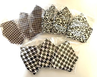 Sale! Set of 9 Face masks, 3 Layer face mask with Filter Pocket with Nose Wire, Washable/ Reusable Face Mask, Cotton Bland Fabric