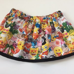 Emoji Toddler skirt, girls summer skirt, girls Emoji skirt, Emoji Skirt, Girl Skirt, Toddler Emoji skirt, Toddler skirt