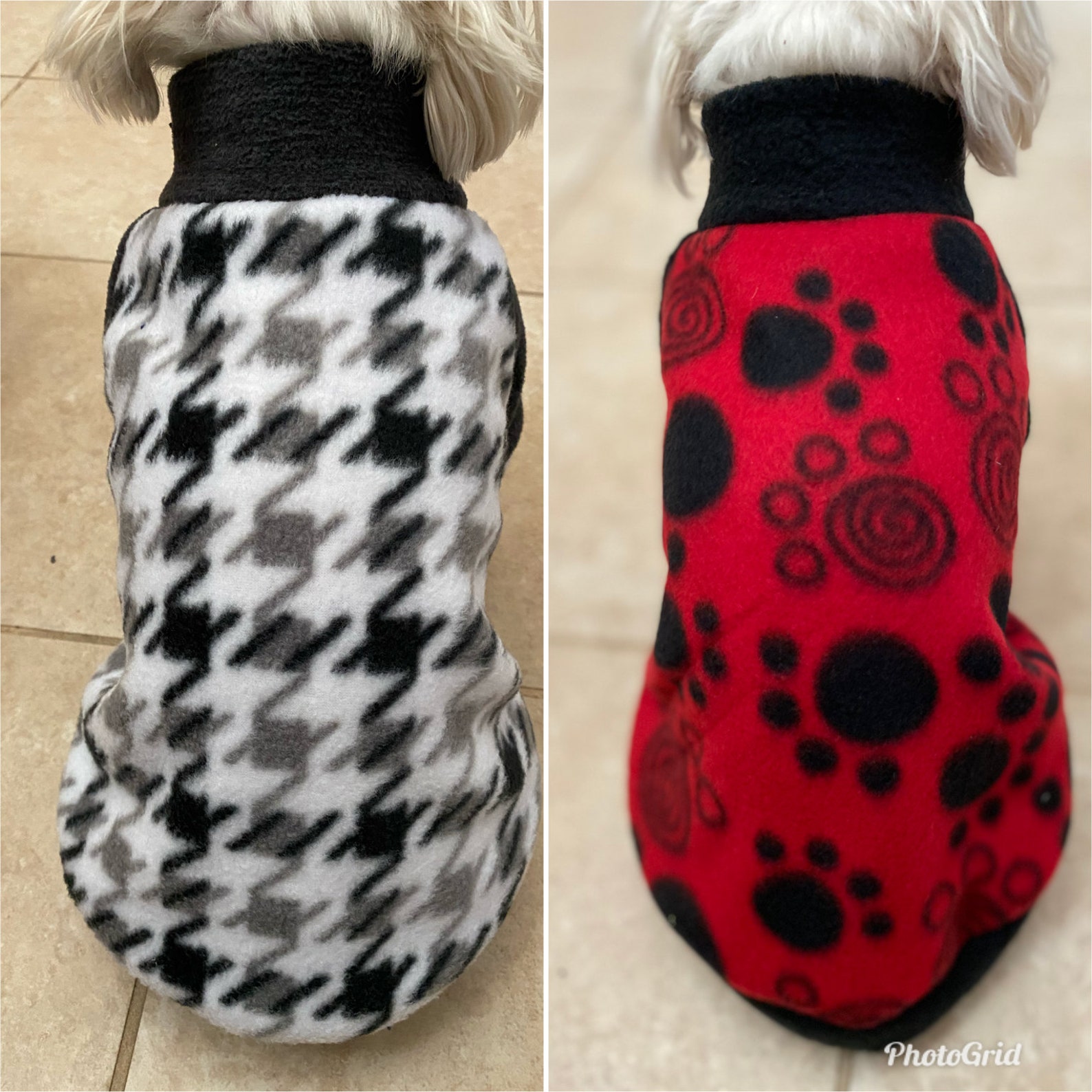 SALE Two Small Breed Dog Fleece Sweater Small Breed Dog Etsy