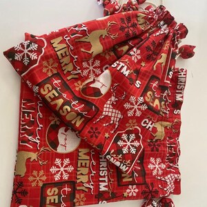 クリスマス ファブリック ギフトバッグ。クリスマス ドローストリング ギフトバッグ 10&quot; x 11&quot;、ホリデー ギフトバッグ。ドローストリング クリスマス ギフトバッグ、