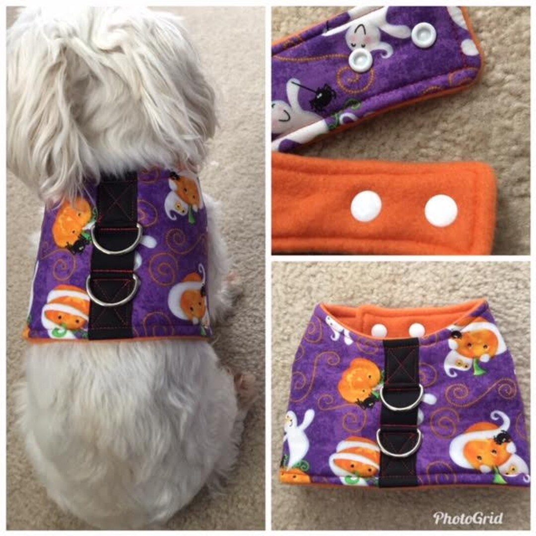 Halloween Ghost Dog Harness Ghost Dog Vest Harness Small Etsy
