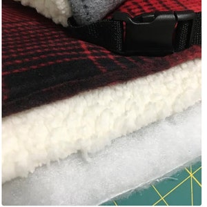 Buffalo Plaid Hand Muff. Sherpa lining Hand Muffs, Black and White Buffalo Plaid hand warmer. Hand Warmer with Sherpa Fleece lining image 6