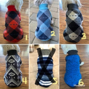 Small Breed dog Sweater, Small Breed Dog Fleece Sweater, Small Breed dog sweatshirt( Please check size Measurements before Place an Order)