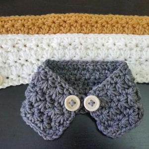 Crocheted Puppy /dog neck warmer/scarf , dog scarf, Choose from 7 colors, Fits most XS ,S or M dogs image 3