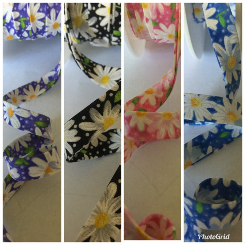 3 Yards Daisy Handmade Double Fold Bias Tape