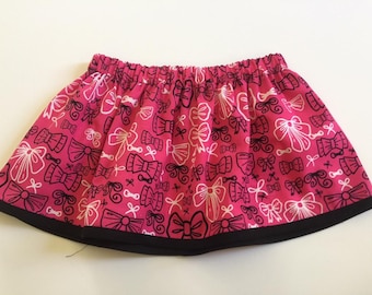 Toddler skirt, girls summer skirt, girls Ribbon printed skirt, Girls ribbon Skirt, Toddler pink Skirt, Girl Skirt, Toddler summer skirt