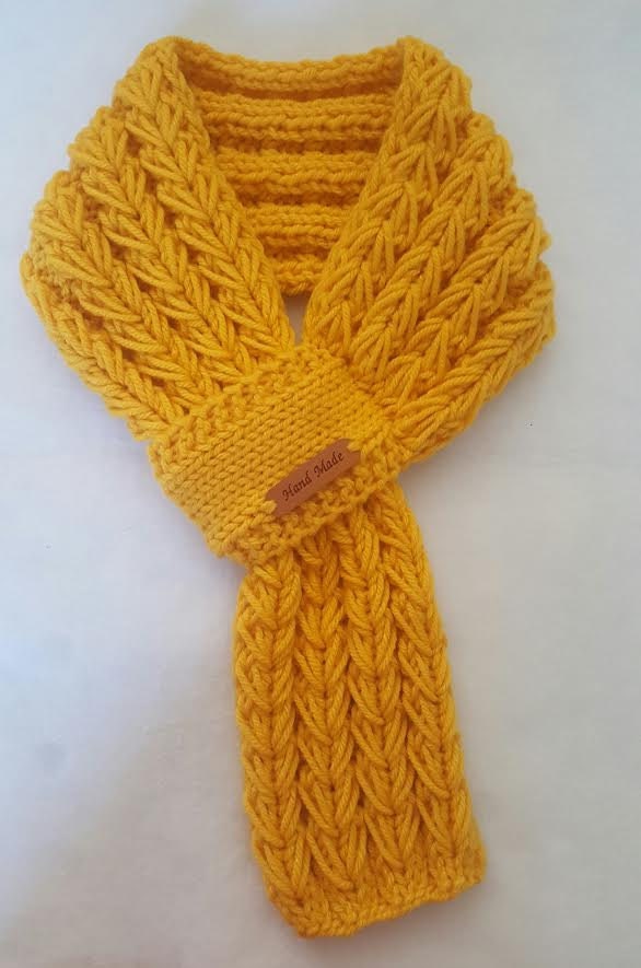 Kids or Adults Adjustable Hand Knit Scarf Adjustable Keyhole - Etsy Israel