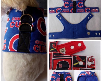 Chicago Cubs Dog Vest Harness, Fleece Lined, Small Breed