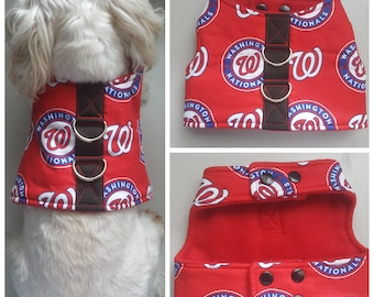 Small Breed Dog Vest Harness, Nationals Dog Vest Harness, Washington Dog/Cat harness,(pls check the size before order)