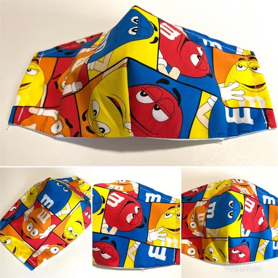 Maschera Viso Bambini Tema Thor MARVEL, In Cotone 100% Con Tasca Per Filtro, Fatta A Mano UK