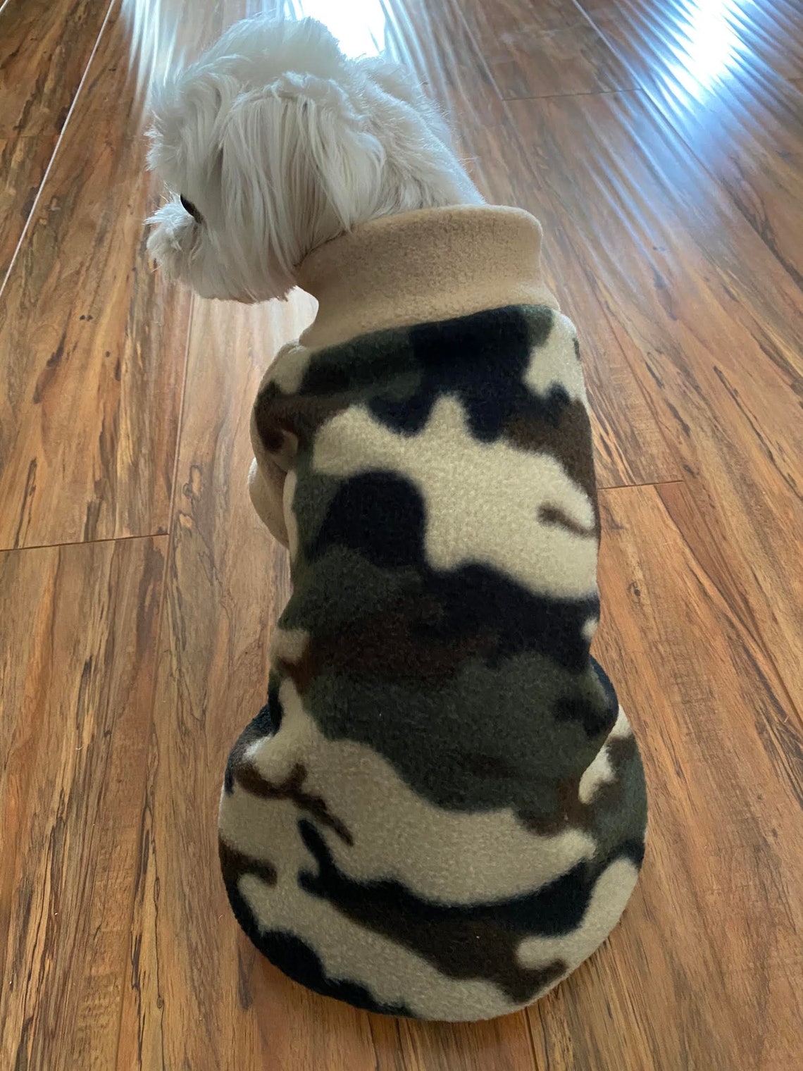 Camouflage Small Dog Fleece Sweater Small Breed Camouflage Etsy