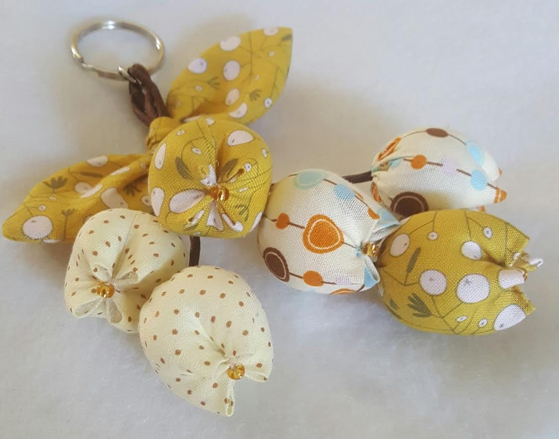 Handmade Keychain Tulip Keychain key fob flower keychain Etsy