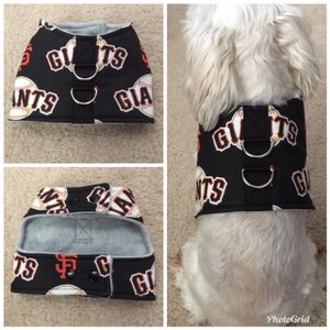 Small Breed Dogs vest Harness., Dog Harness, Dog/ Cat vest Harness, Baseball Dog Vest Harness. Giants Dog Vest Harness.