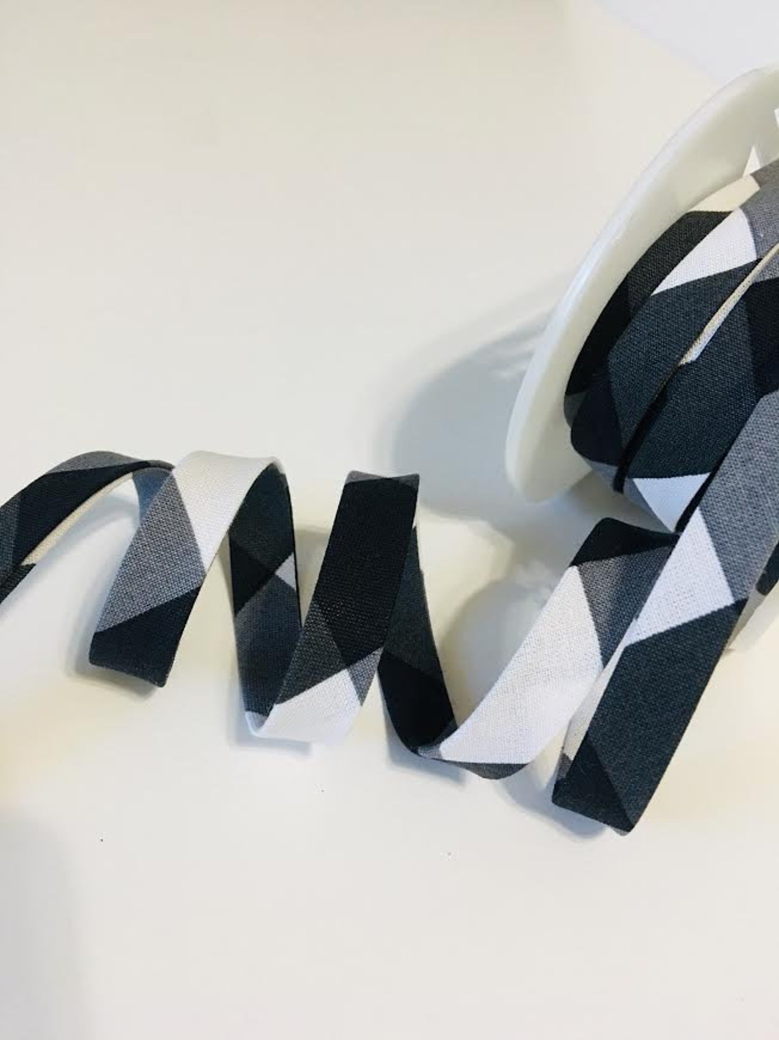 Buffalo Plaid Bias Tape. Black and White Buffalo Plaid Bias Etsy
