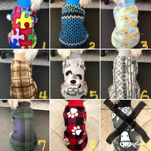 SALE! Two Small Breed Dog Fleece Sweater, Small Breed dog sweatshirt, fleece dog sweater (Please check the size before ordering)