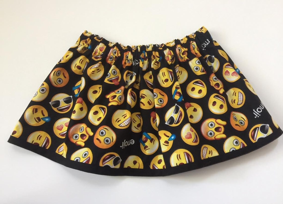 Emoji Toddler Skirt Girls Summer Skirt Girls Emoji Skirt Etsy
