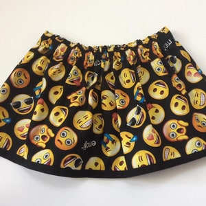 Emoji Toddler skirt, girls summer skirt, girls Emoji skirt, Emoji Skirt, Girl Skirt, Toddler Emoji skirt, Toddler skirt