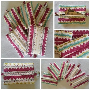 SALE! SALE! Set of 5 Coin Pouch,Mini Pouch with Ring, Lip Balm Holder, Earphones Holder, Pouch Key Chain,Key Holder