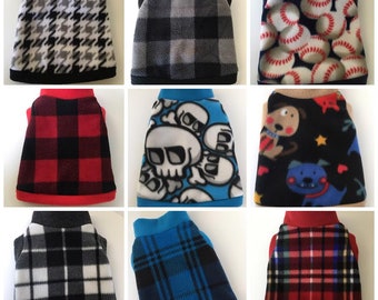 Fleece Bulldog Sweater, Barrel-Chested Dog, Small Size