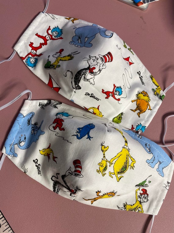 Dr. Seuss Face Mask 3 Layer Dr. Seuss Face Mask for Adult or - Etsy UK