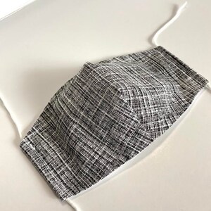Sale! One or Two Face Mask with Filter Pocket, Black/Gray Checked Face Mask for adult, Washable/ Reusable Face Mask,100% Cotton, MADE IN USA
