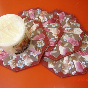 Dresden Flower Coasters And Candle Holders set of 4