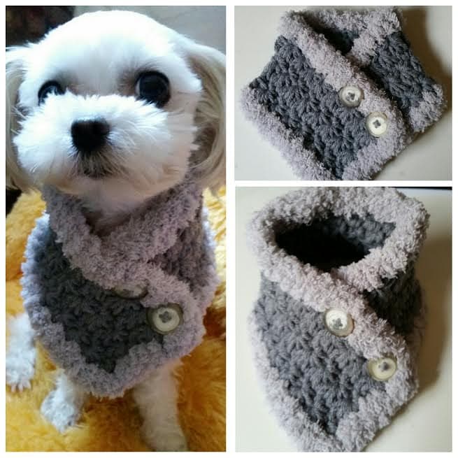 Crocheted Small Dog Scarf Dog neck warmer Puppy scarf/neck Etsy
