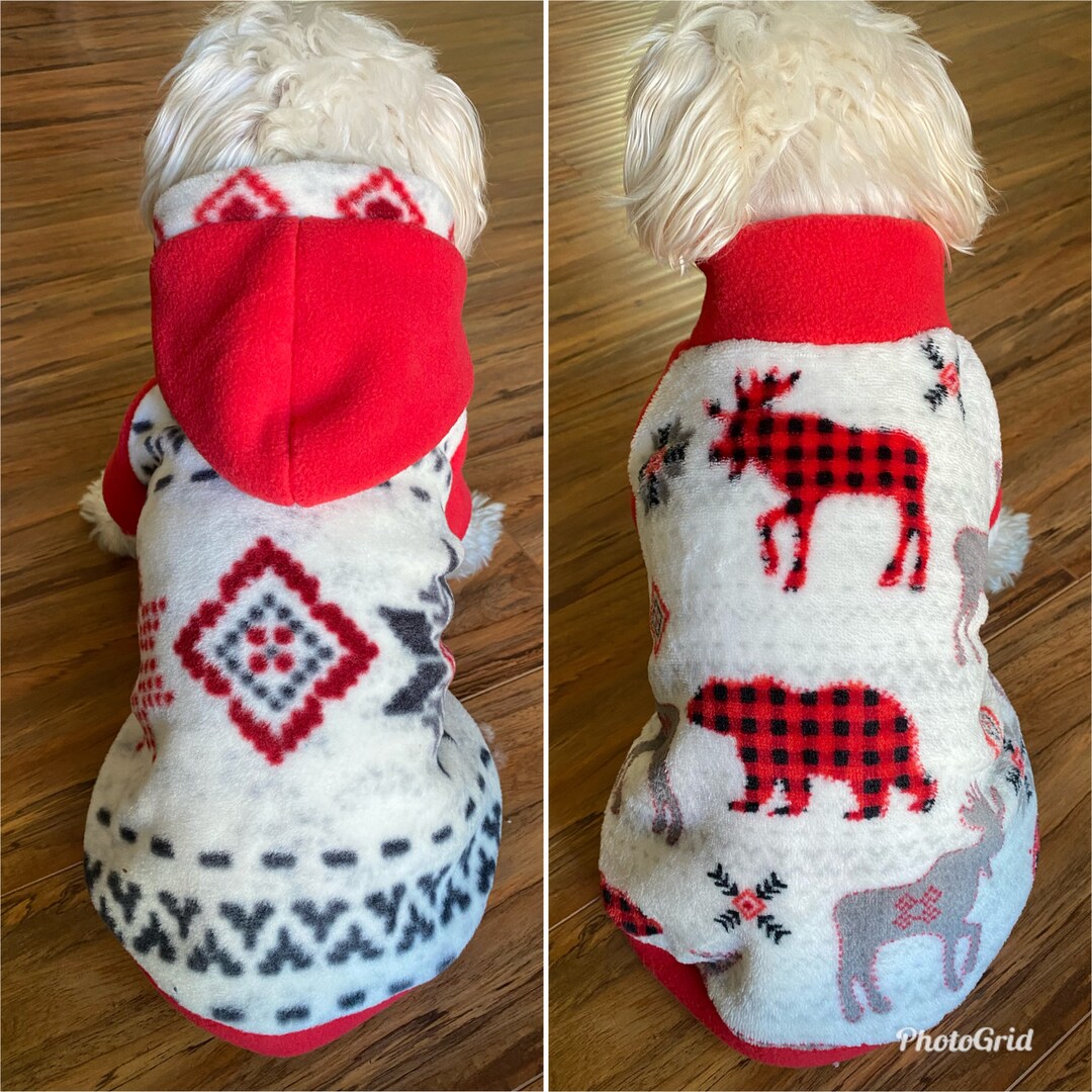 Small Breed Dog Christmas Sweaters Christmas Dog Hoodies Etsy