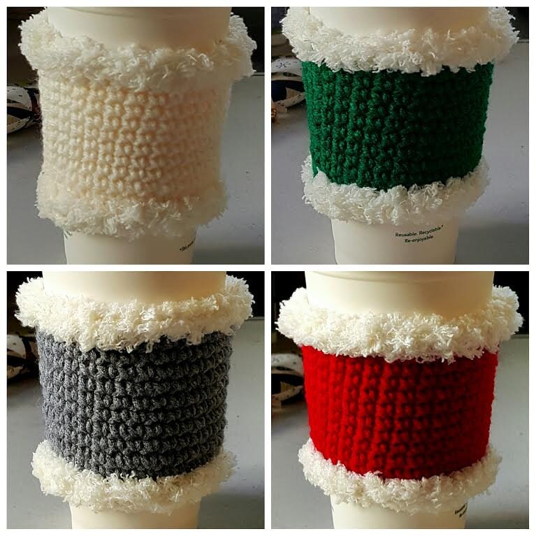 Christmas Hand Crochet Coffee Cup Holder/ Mug Warmer/sleeve/ Etsy