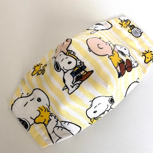 Snoopy Face Mask, Snoopy Filter pocket mask, 3 Layer Face Mask with Filter Pocket,  Washable/ Reusable Face Mask,100% Cotton, MADE IN USA