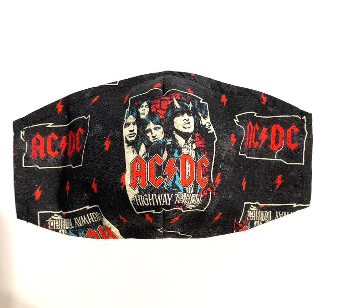 ACDC Face Mask, 3 Layer ACDC Face Mask, 3 Layer Face Mask, Washable ...