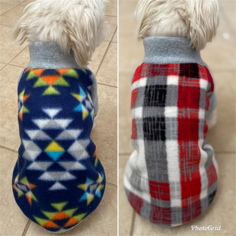 SALE Two Small Breed Dog Fleece Sweater Small Breed Dog Etsy