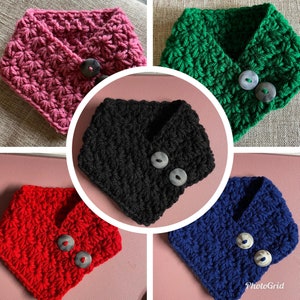 Crocheted Small Dog neck warmer, dog scarf, Puppy scarf fits most S or M dogs image 2