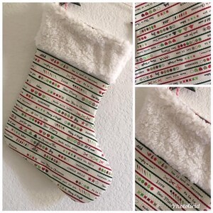 Christmas Stocking, Handcrafted modern stocking, Christmas Decoration,Stocking. Holliday Stocking #6