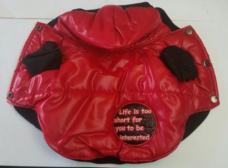 Red Puffy Jacket for Small Dog size S LAST ONE Etsy