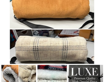 Hand Muff, Sherpa fleece Hand Muffs, Luxe Fleece Fabric Muff, Gray & Black Mica Plaid Hand Muff, Super soft Sherpa fleece LUXE Hand Warmer