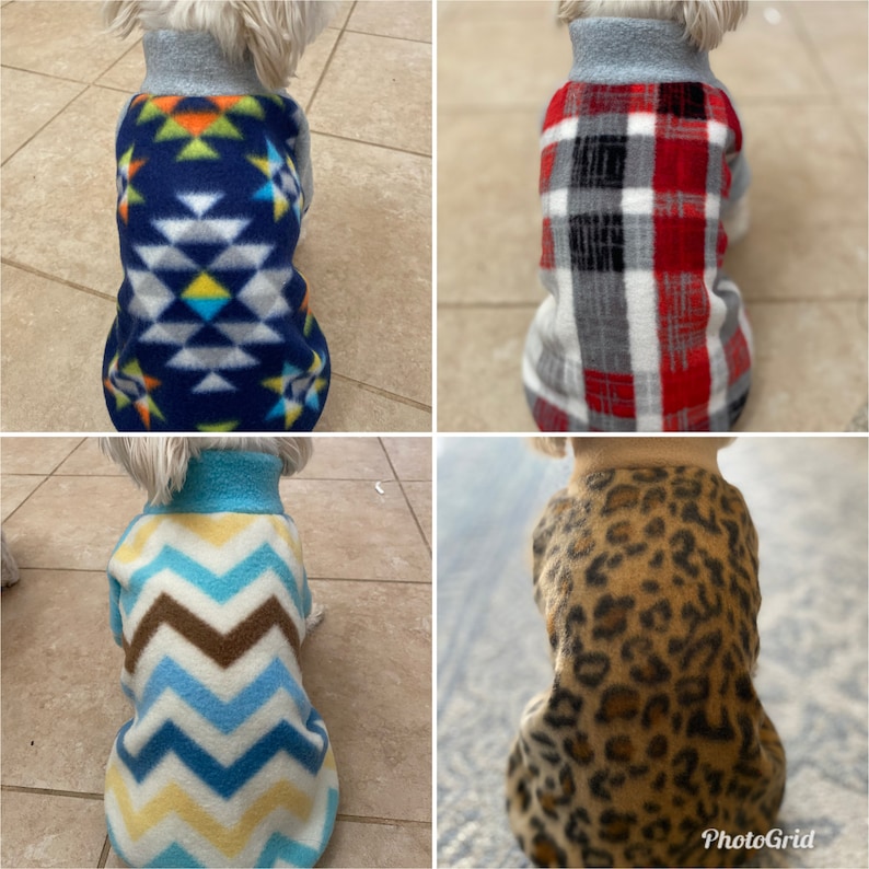 SALE Two Small Breed Dog Fleece Sweater Small Breed Dog Etsy
