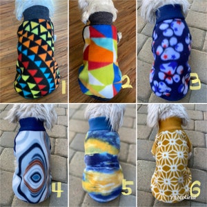 SALE! Two Small Breed Dog Fleece Sweater, Small Breed dog sweatshirt, Choose 2 fleece dog sweater (Please Leave me a note for 2nd sweater)